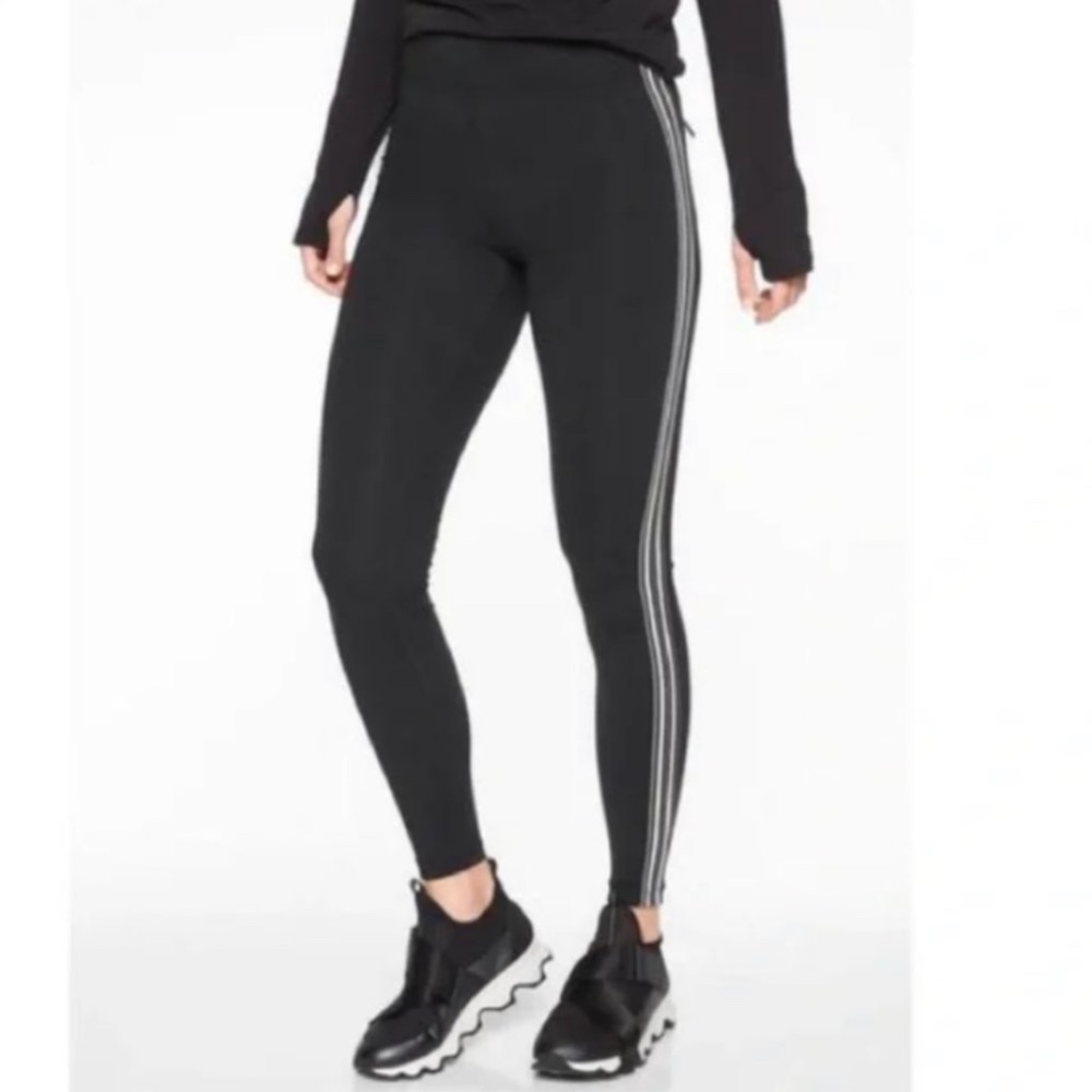 Athleta Track Tux Tight Side Stripe Leggings In B… - image 2